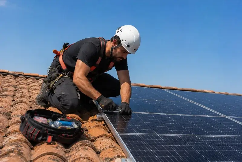 Maintenance et monitoring de panneaux solaires à Hourtin